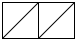 A rectangle split into two boxes. Each box has a slash through it.