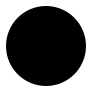 A large black circle.