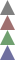 a center-aligned stack of images (a solid slategray 15-by-15 isosceles triangle above a solid rosybrown 15-by-15 isosceles triangle above a solid slategray 15-by-15 isosceles triangle above a solid slategray 15-by-15 isosceles triangle)