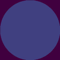 a 200-by-200 approximately midnight blue image that contains part or all of a radius 100 approximately dark slate blue circle centered at (100,100)