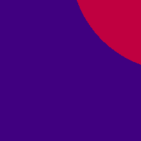 a 200-by-200 approximately indigo image that contains part or all of a radius 150 approximately crimson circle centered at (250,-50)
