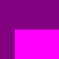 a 200-by-200 approximately darkmagenta image that contains a 300-by-300 fuchsia rectangle