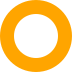 overlaid images, aligned center-center (a solid white circle with diameter 44 over a solid orange circle with diameter 72)