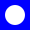 overlaid images, aligned center-center (a solid white circle with diameter 20 over a solid blue square with side length 30)