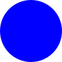 a solid blue circle with diameter 3, scaled by 30