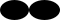 a center-aligned sequence of images (a solid black 29-by-20 ellipse beside a solid black 31-by-20 ellipse)