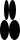 a center-aligned stack of images (a center-aligned sequence of images (a solid black 5-by-20 ellipse beside a solid black 7-by-20 ellipse) above a center-aligned sequence of images (a solid black 9-by-20 ellipse beside a solid black 11-by-20 ellipse))