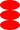 a stack of three red ellipses