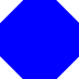 another solid blue octagon