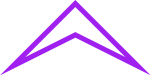an outlined purple dart with width 100, height 50, middle height 25, and line-width 5