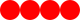 four small red circles in a row