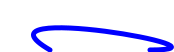 a curved blue line of width 5 connecting (50,50) to (150,50)