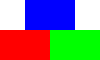 an arrangement of three rectangles