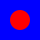 overlaid images, aligned center-center (a solid red circle with diameter 20 over a solid blue square with side length 40)
