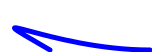 a curved blue line of width 5 connecting (50,50) to (150,50)