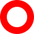 an outlined red circle with diameter 30