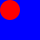 overlaid images, aligned left-top (a solid red circle with diameter 20 over a solid blue square with side length 40)
