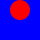 overlaid images, aligned center-top (a solid red circle with diameter 20 over a solid blue square with side length 40)