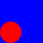overlaid images, aligned left-bottom (a solid red circle with diameter 20 over a solid blue square with side length 40)
