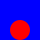 overlaid images, aligned center-bottom (a solid red circle with diameter 20 over a solid blue square with side length 40)