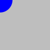 one image (a solid blue circle with diameter 50) whose center is placed at 0 and whose center is placed at 0 on another image (a solid gray square with side length 100)