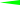 a solid green 5-by-20 isosceles triangle, rotated by 90 degrees
