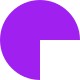 a solid purple wedge of radius 40 and angle 270