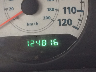 An odometer that reads 124816