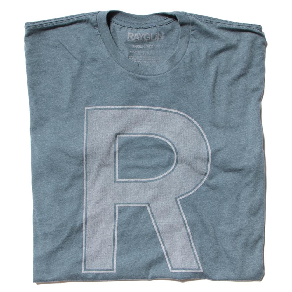 A grey t-shirt with an R on the front.  The observant viewer may note that it's the Raygun R.