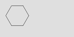 A hexagon with sides of length 40